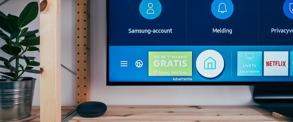 Modern 4K ultra-HD television in a living room